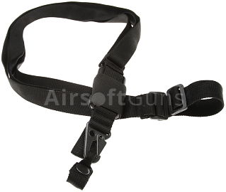 Tactical sling, three-point, soft, MP5, G3, black, Classic Army