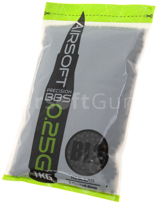 Airsoft BBs, 0.25g, 6mm, 4000rd, black, BLS