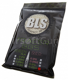 Airsoft BBs, 0.25g, 6mm, tracer glow, 4000rd, BLS