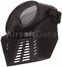 Protective mask, with mesh, small, black, ACM