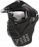 Protective mask, with lens, large, black, ACM