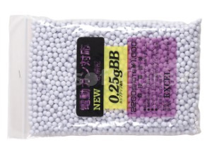 Airsoft BBs, 0.25g, 6mm, 2200rd, Excel