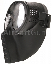 Protective mask, with lens, small, black, ACM