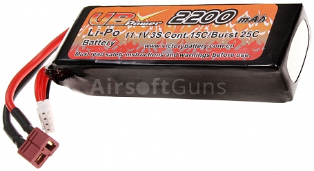 Battery, Li-Pol, 11.1V, 2200mAh, 20C, VB Power