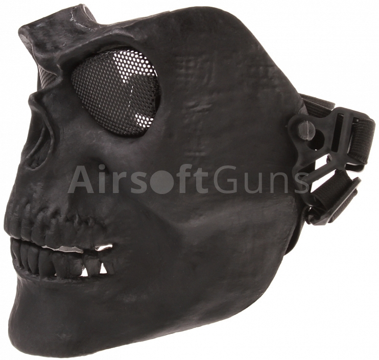Protective mask, SKULL, small, black, ACM