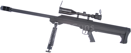 Barrett M99, bipod, scope, Snow Wolf, SW-01A