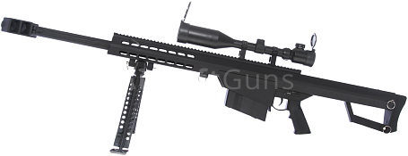 Barrett M82A1 CQB, bipod, scope, Snow Wolf, SW-02