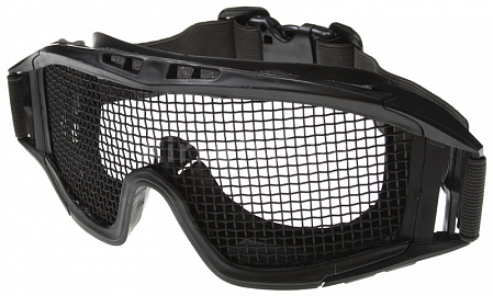 Tactical goggles Locust, iron net, mod.H, black, ACM