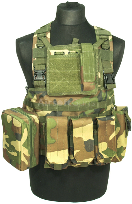 Chest rig Recon, woodland, ACM