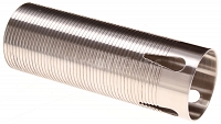 Polished stainless steel cylinder M4, ribbed, V notch, SHS