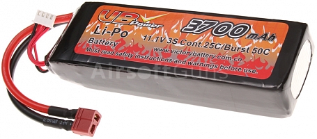 Battery, Li-Pol, 11.1V, 3700mAh, 25C, VB Power