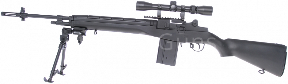 M14, black, bipod, scope, AGM, MP008