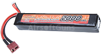 Battery, stick, Li-Pol, 7.4V, 2000mAh, 15C, VB Power