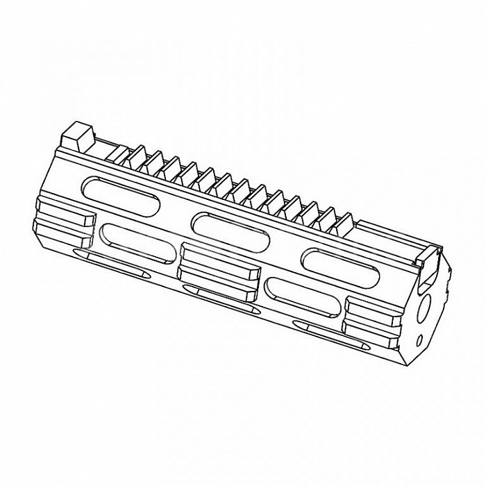 CNC piston, 16 steel teeth, 7075 series, Retro ARMS