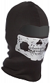 Balaclava Ghost, one hole, reflective faceskull, black, ACM