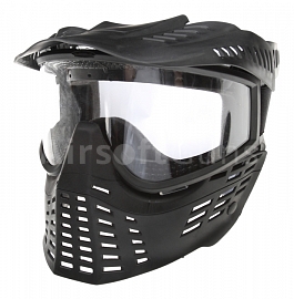 Protective mask, with lens, medium, black, Well