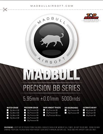 Airsoft BBs, 0.30g, 6mm, about 6600rd, 2kg, MadBull Precision