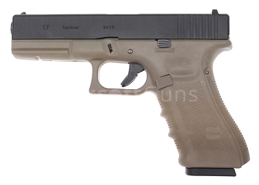 Glock 17, frame 4. gen., TAN, GBB, WE