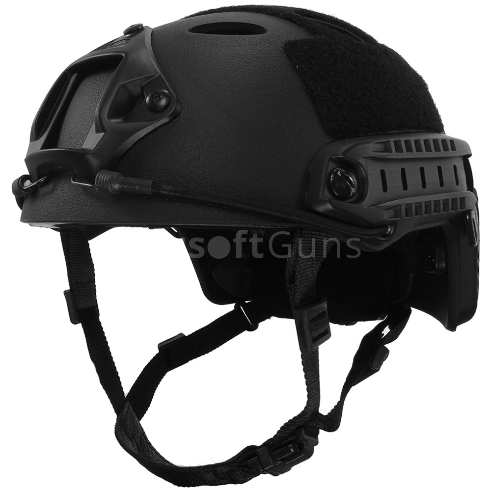 Helmet FAST, type PJ, Premium, black, Emerson | AirsoftGuns