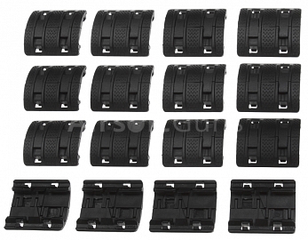 Rails cover set, XTM-2, black, 32pcs, Magpul PTS