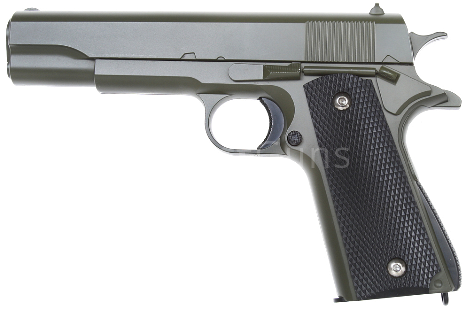 Colt M1911A1, metal, green, Galaxy, A&K, G.13G