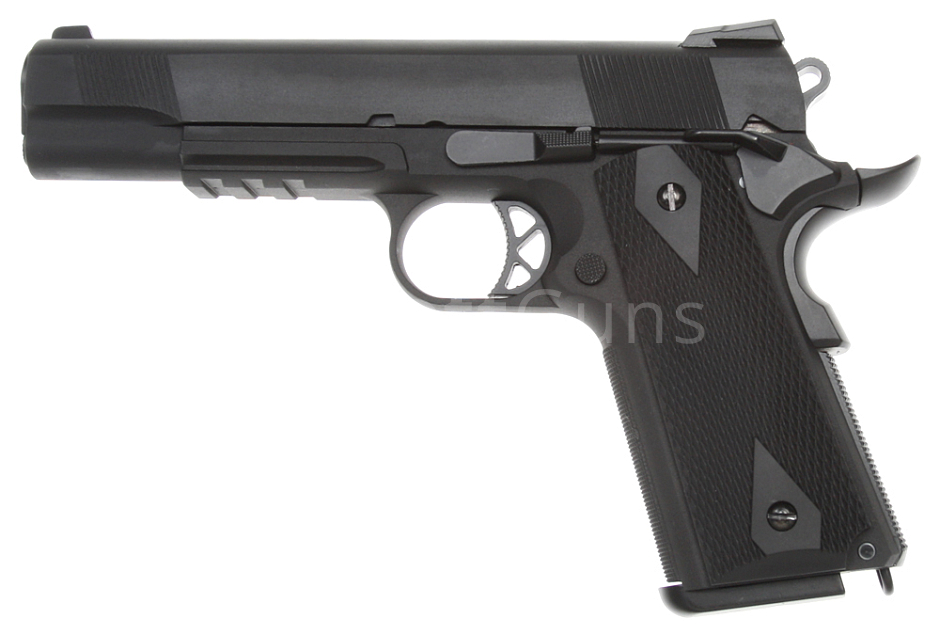 Colt M1911, black, RIS, GBB, WE