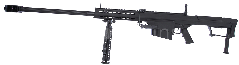 Barrett M107, muzzle brake M82, black, bipod, Snow Wolf, SW-013B