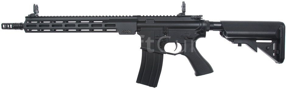 KAC SR16, MK16 M-LOK 13.5 Inch, Ambidextrous, tracer chamber, Black, Cyma Platinum, CM.006R-13.5
