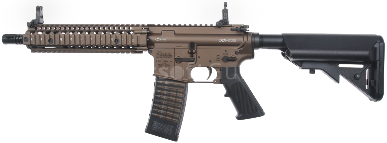 EMG Daniel Defense MK18, RII 9.5 Inch, GBBR, FDE, Cyma CGS, DD